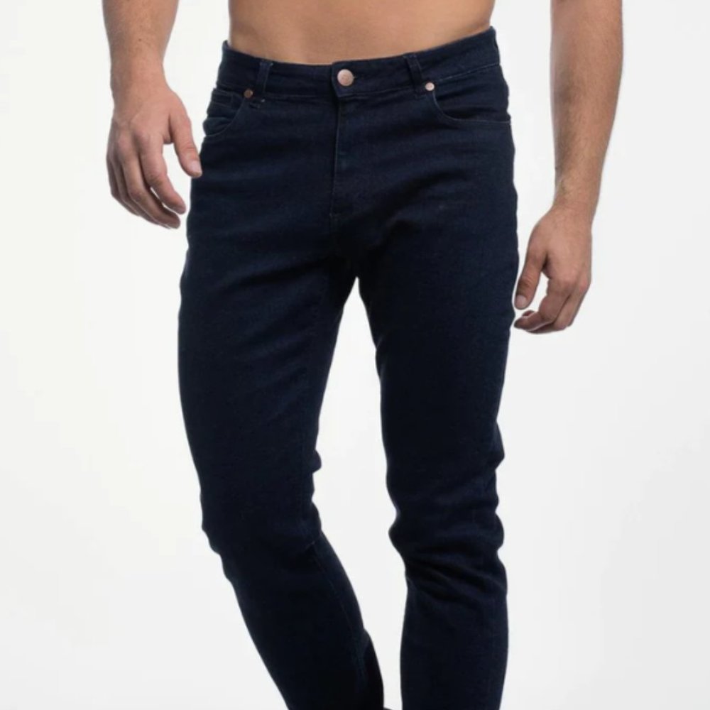 Barbell Apparel Athletic Fit Jeans - Straight Fit - Men's 34Wx34L Dark Indigo